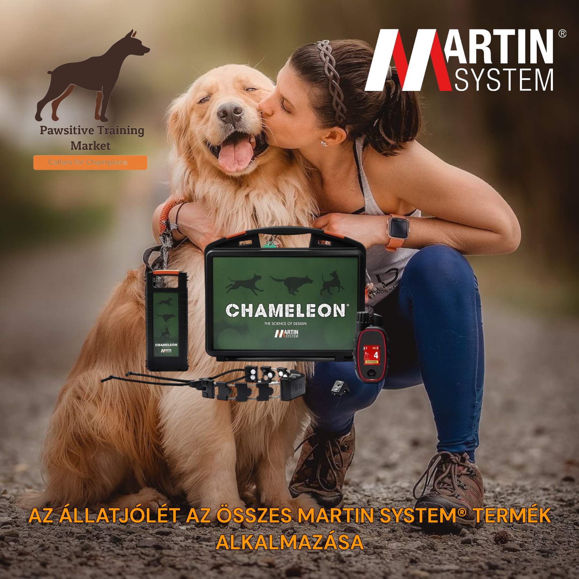 HU BE-111 MARTIN SYSTEM - Set K9® + Chameleon® III B (Large) + Finger Kick + charging kit-PhotoRoom HU